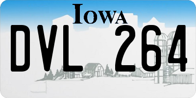 IA license plate DVL264