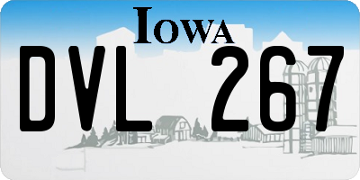 IA license plate DVL267