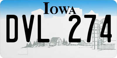 IA license plate DVL274