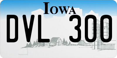 IA license plate DVL300