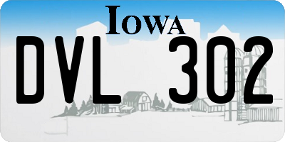 IA license plate DVL302