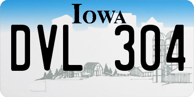 IA license plate DVL304