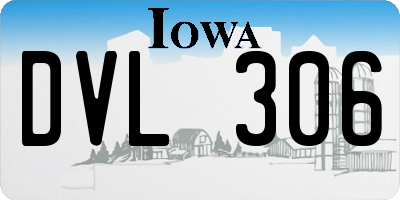 IA license plate DVL306