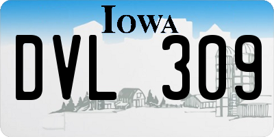 IA license plate DVL309