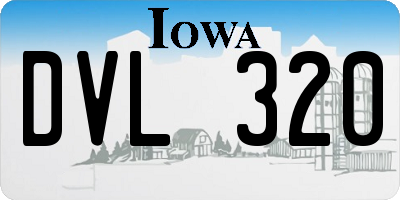 IA license plate DVL320