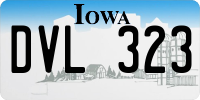 IA license plate DVL323
