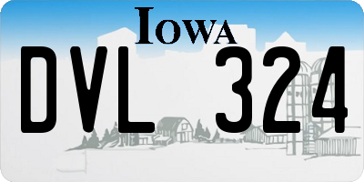 IA license plate DVL324