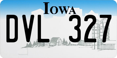 IA license plate DVL327