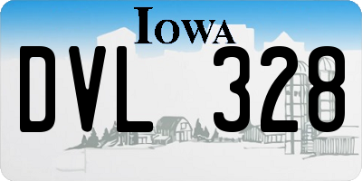 IA license plate DVL328