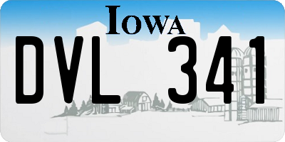 IA license plate DVL341