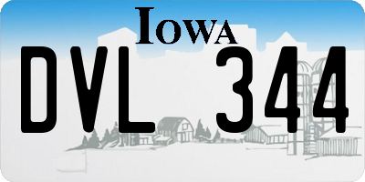 IA license plate DVL344