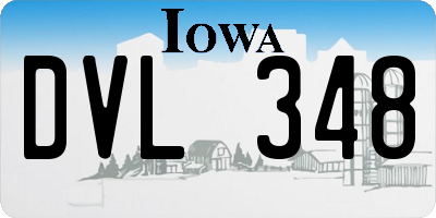 IA license plate DVL348