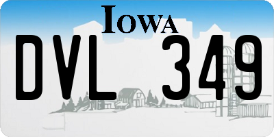 IA license plate DVL349