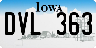 IA license plate DVL363