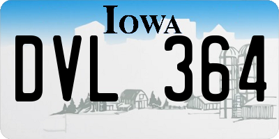 IA license plate DVL364