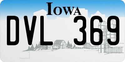 IA license plate DVL369