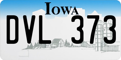 IA license plate DVL373