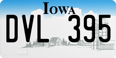 IA license plate DVL395