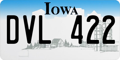 IA license plate DVL422