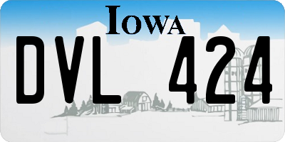 IA license plate DVL424