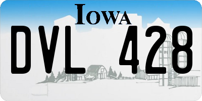 IA license plate DVL428