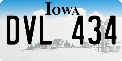 IA license plate DVL434