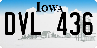 IA license plate DVL436