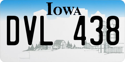 IA license plate DVL438