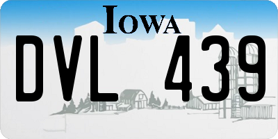IA license plate DVL439