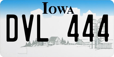 IA license plate DVL444