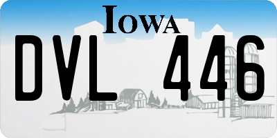 IA license plate DVL446