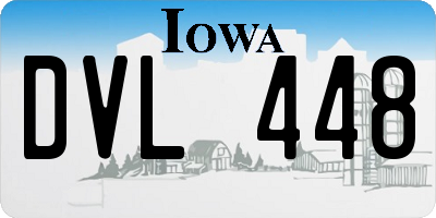 IA license plate DVL448