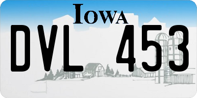 IA license plate DVL453