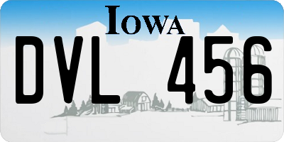 IA license plate DVL456