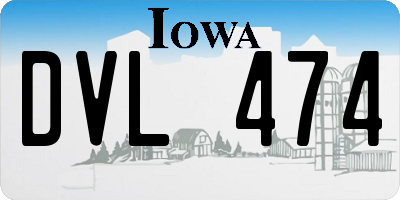 IA license plate DVL474