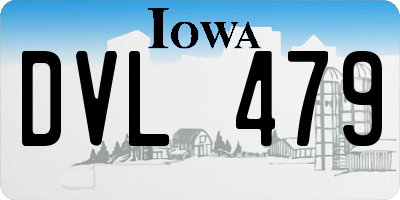 IA license plate DVL479