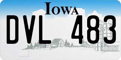IA license plate DVL483