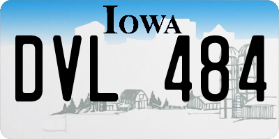 IA license plate DVL484