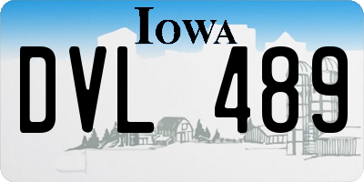 IA license plate DVL489
