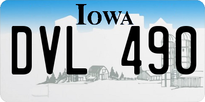 IA license plate DVL490