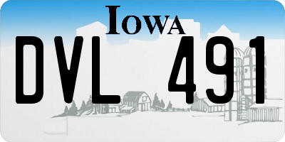 IA license plate DVL491