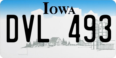 IA license plate DVL493
