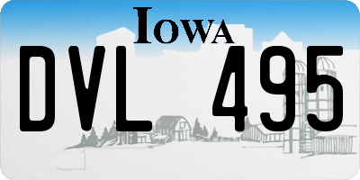 IA license plate DVL495
