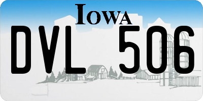 IA license plate DVL506