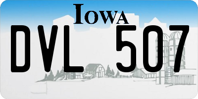 IA license plate DVL507