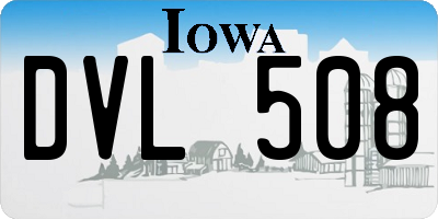 IA license plate DVL508