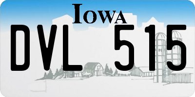 IA license plate DVL515