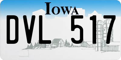IA license plate DVL517