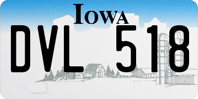 IA license plate DVL518