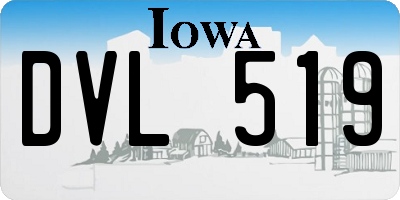 IA license plate DVL519